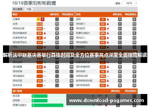 解析法甲联赛决赛举行具体时间及全方位赛事亮点深度全面指南解读